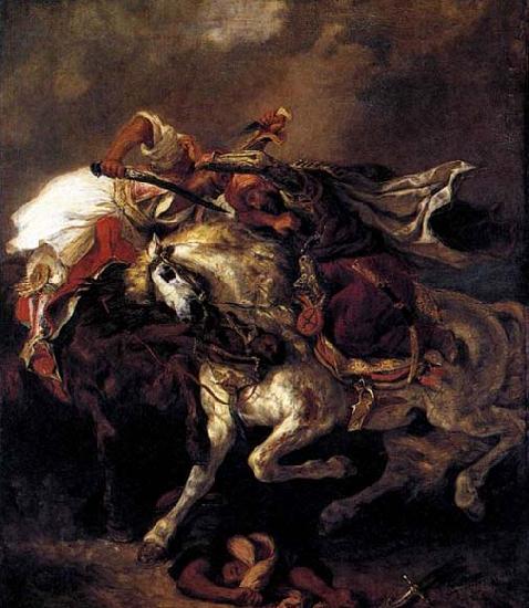 Eugene Delacroix Combat of the Giaour and the Pasha Sweden oil painting art
